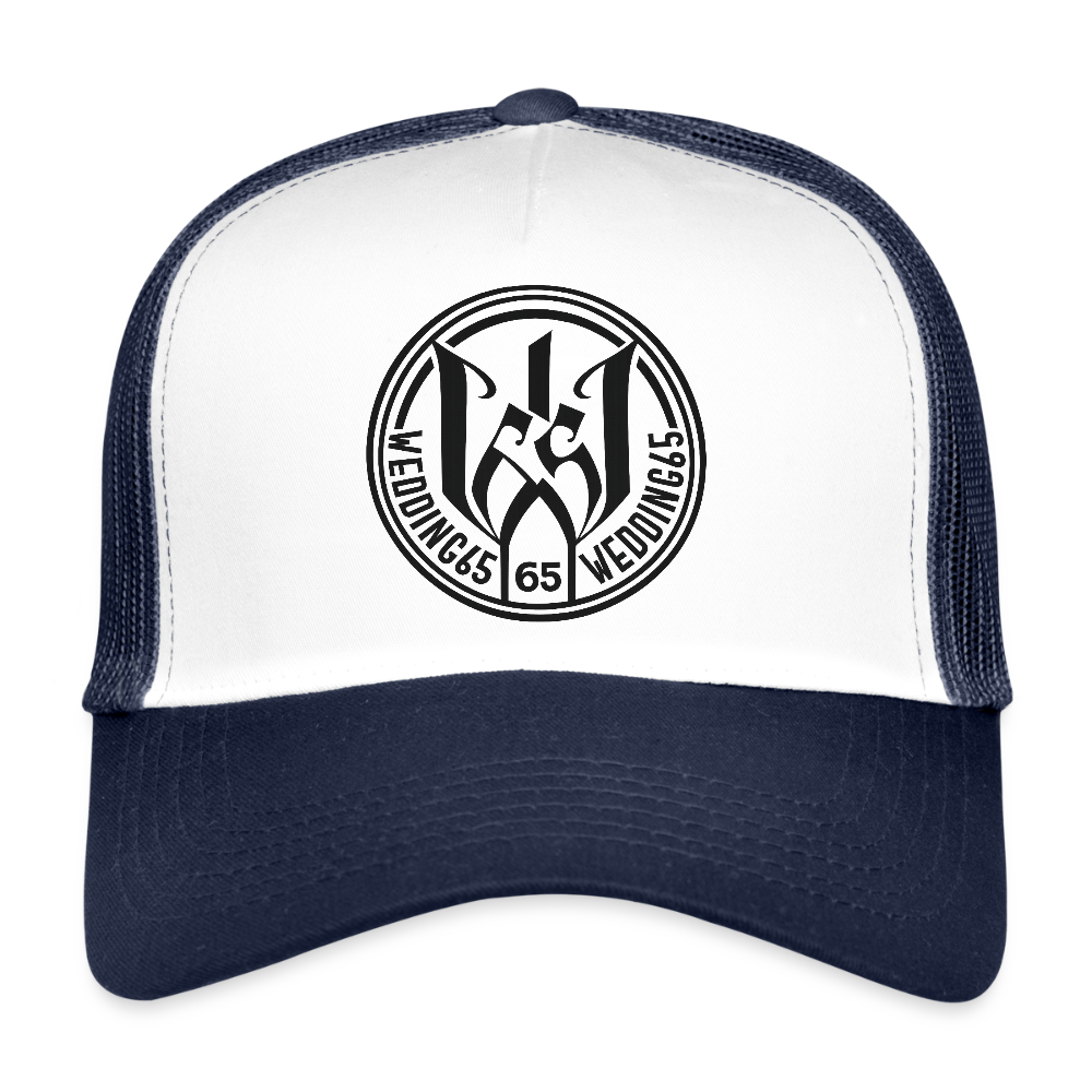 Black Logo Wedding 65 Trucker Cap - Weiß/Navy