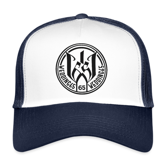 Black Logo Wedding 65 Trucker Cap - Weiß/Navy