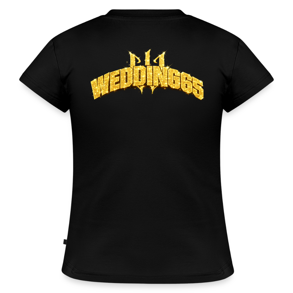 Gold Wedding65 SLIM FIT Frauen Organic T-Shirt - Schwarz