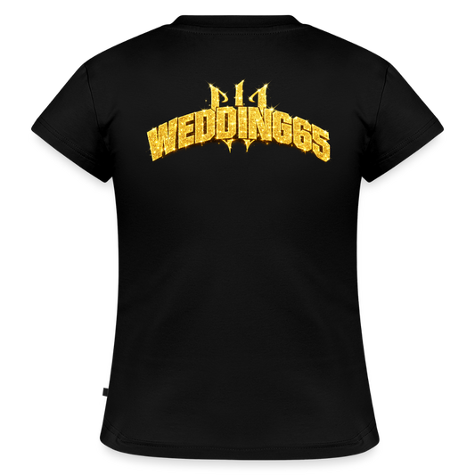 Gold Wedding65 SLIM FIT Frauen Organic T-Shirt - Schwarz