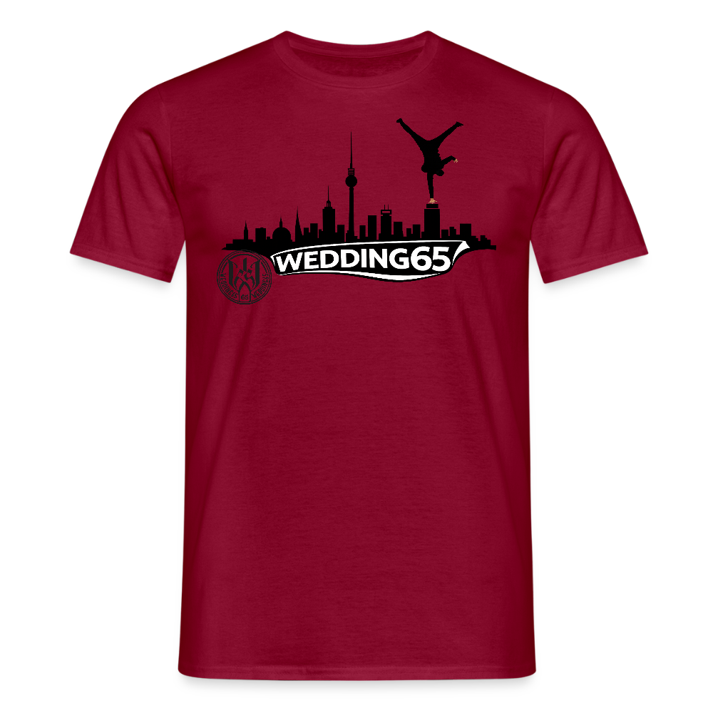 Mesutman Wedding Skyline 65 Männer T-Shirt - Ziegelrot