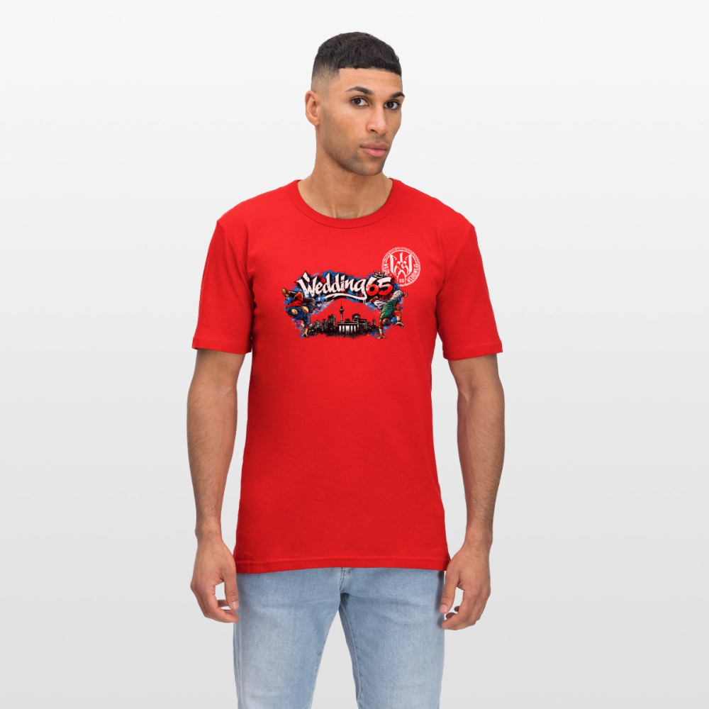 Wedding65 BreakCity Männer Slim Fit T-Shirt - Rot