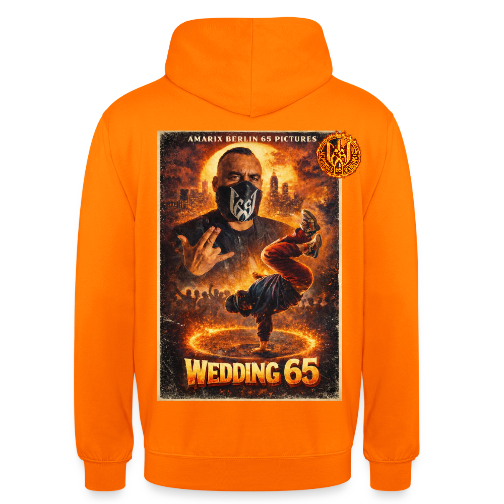 Fire Breakdance Wedding 65 Unisex Hoodie - Orange