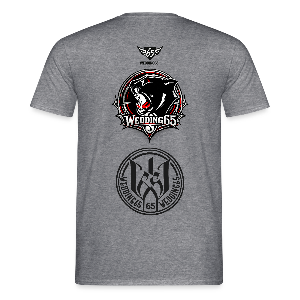 3 Logo's Wedding65 Männer T-Shirt - Graphit meliert