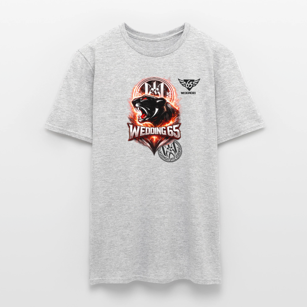 Fire Panther Wedding 65 Männer T-Shirt - Grau meliert