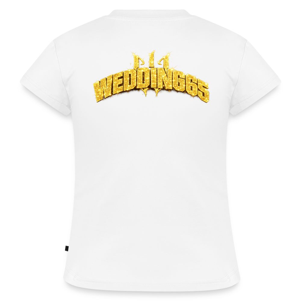 Gold Wedding65 SLIM FIT Frauen Organic T-Shirt - Weiß