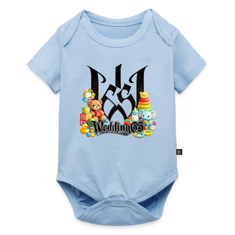 Wedding 65 Baby Bio-Kurzarm-Body - Hellblau