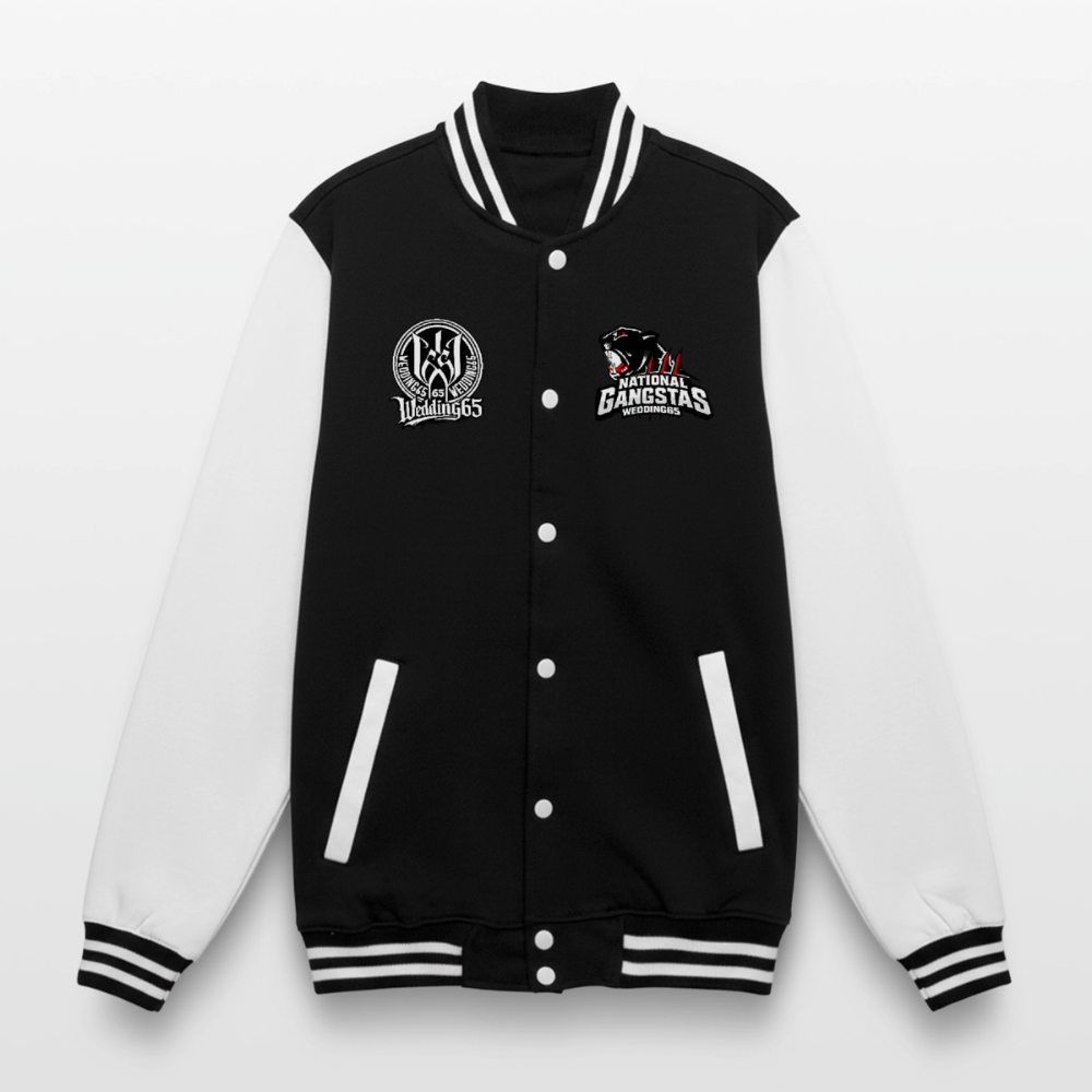 W65 Wedding65 College-Sweatjacke - Schwarz/Weiß