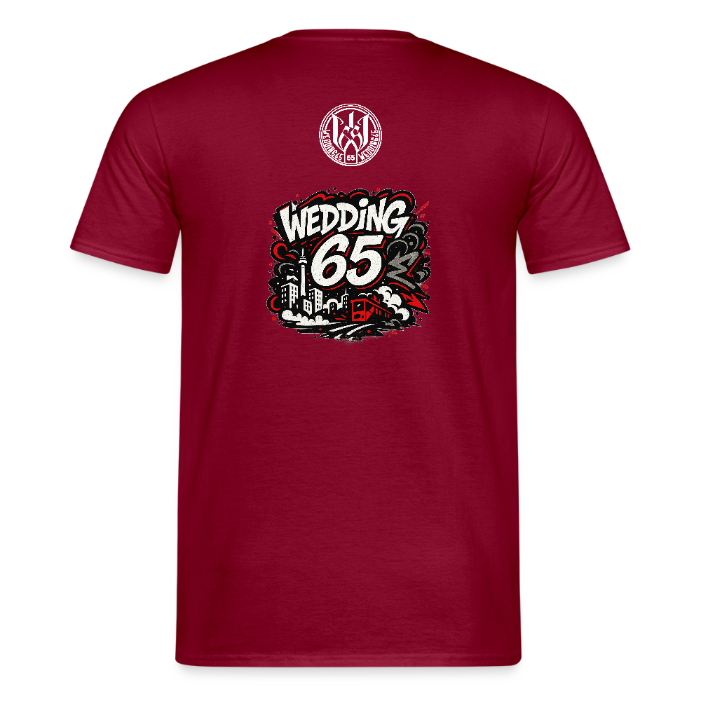 Männer BLACK Graffiti Wedding 65 T-Shirt - Ziegelrot