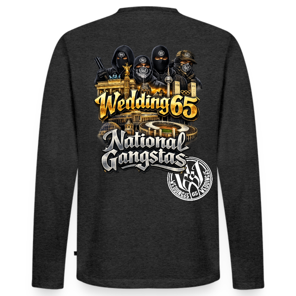 Männer Gangxtas Wedding65 Premium Langarmshirt - Anthrazit meliert