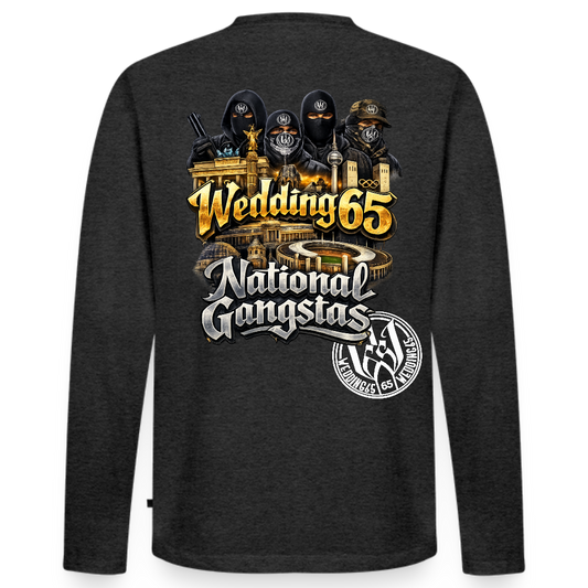 Männer Gangxtas Wedding65 Premium Langarmshirt - Anthrazit meliert