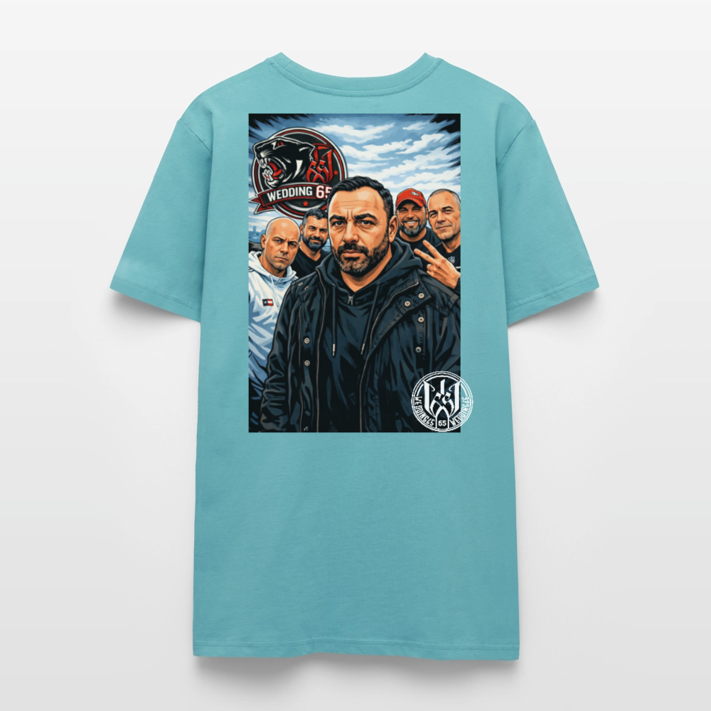 Red Panther Wedding65 Unisex T-Shirt CRAFTER - Pastelltürkis