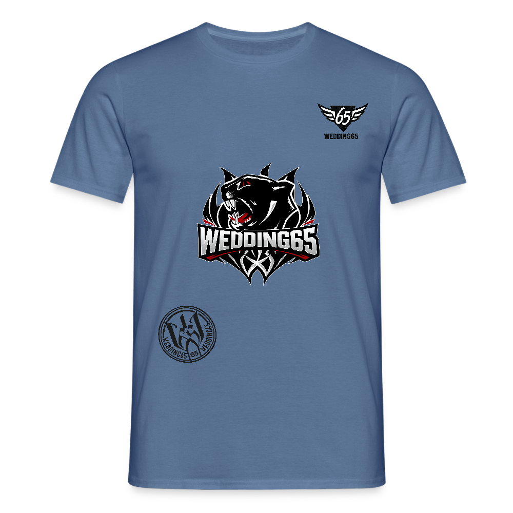 3 Logo's Wedding65 Männer T-Shirt - Taubenblau 