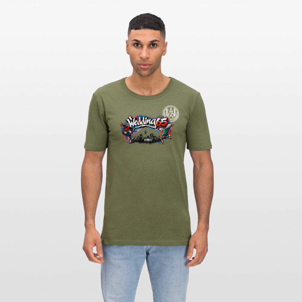 Wedding65 BreakCity Männer Slim Fit T-Shirt - Khaki Grün