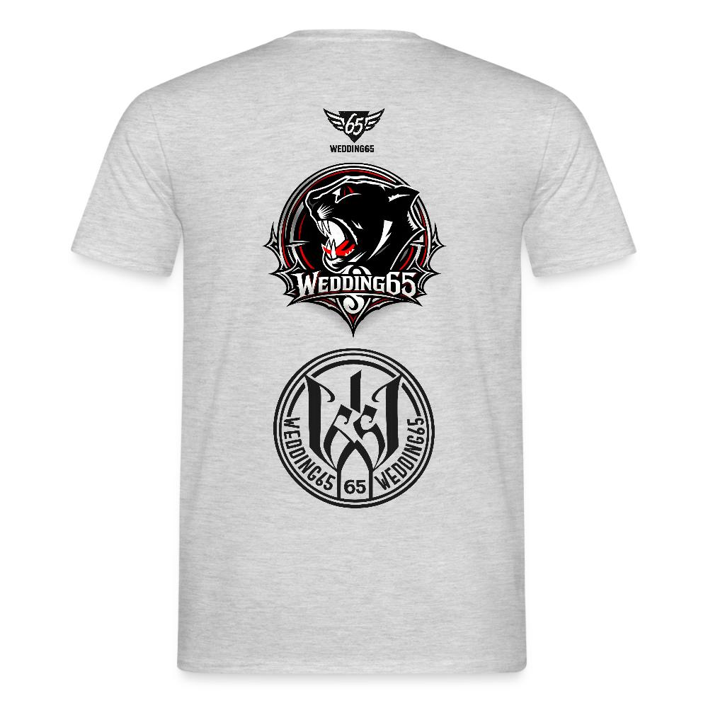 3 Logo's Wedding65 Männer T-Shirt - Grau meliert