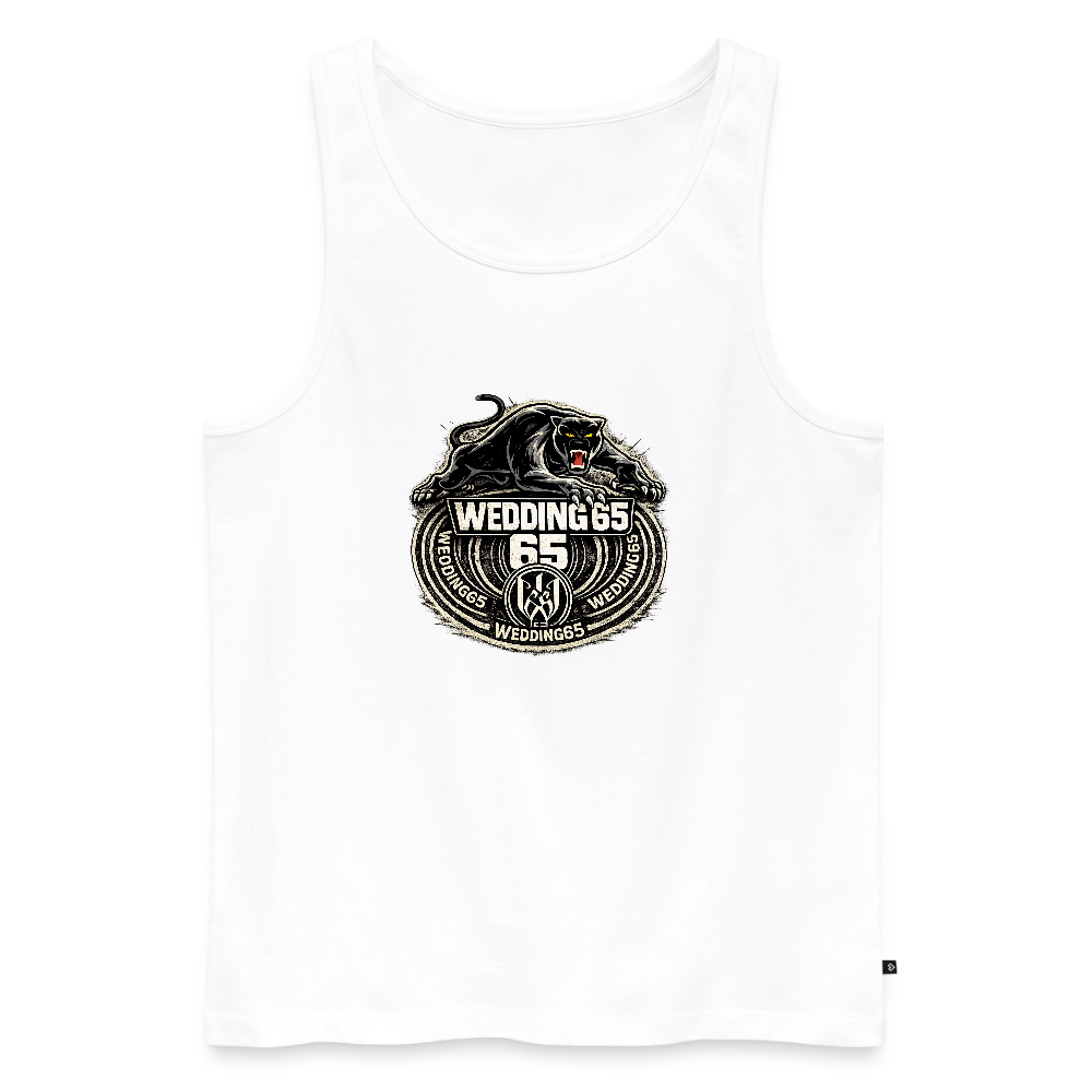 Panther Wedding 65 Männer Premium Tank Top - Weiß