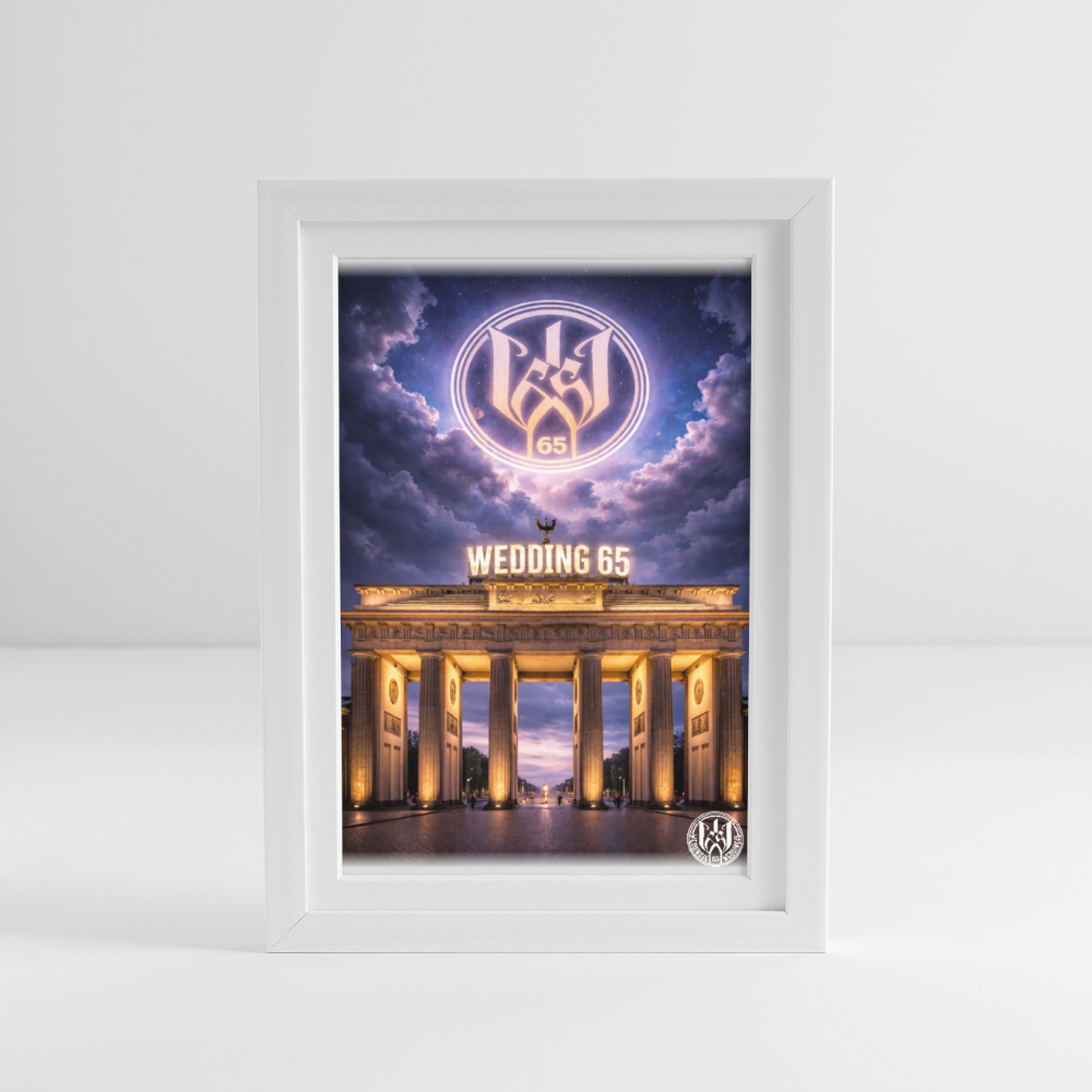 Wedding 65 Tor Gerahmtes Poster (27 × 37 cm) - Weiß