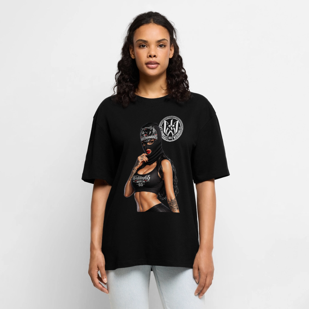 Girl Wedding65 Unisex Premium Oversized Bio T-Shirt - Schwarz