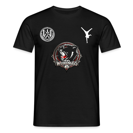 Panther Logo Wedding65 Männer T-Shirt - Schwarz