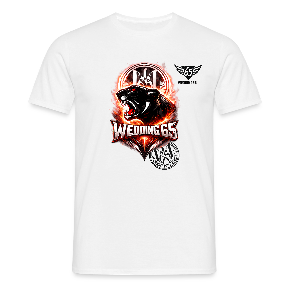 Fire Panther Wedding 65 Männer T-Shirt - Weiß