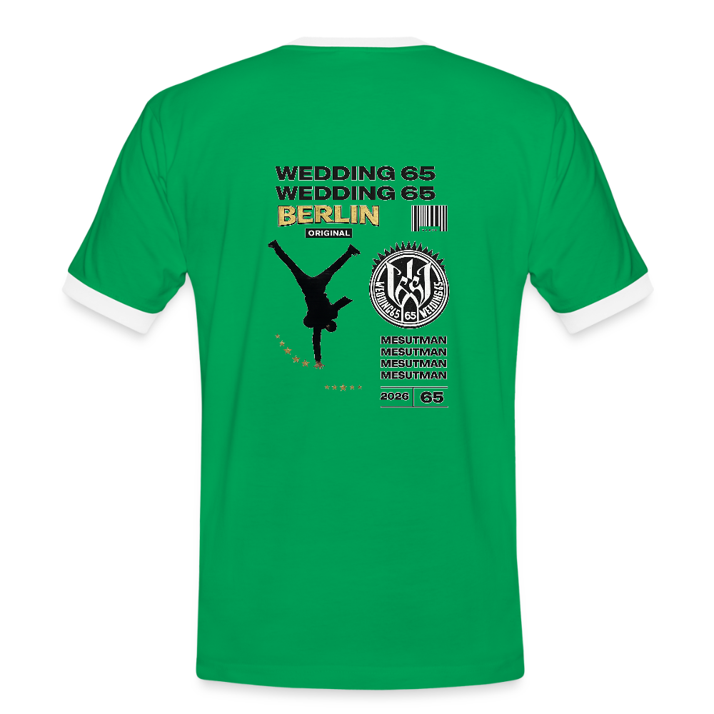 2026 Mesutman Wedding 65 Männer Kontrast-T-Shirt - Kelly Green/Weiß
