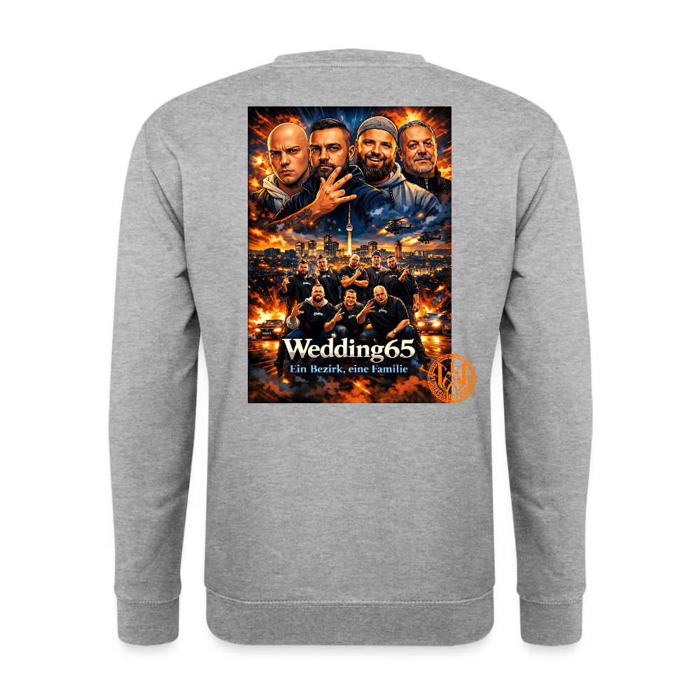 Wedding65 Familia Unisex Pullover - Weißgrau meliert