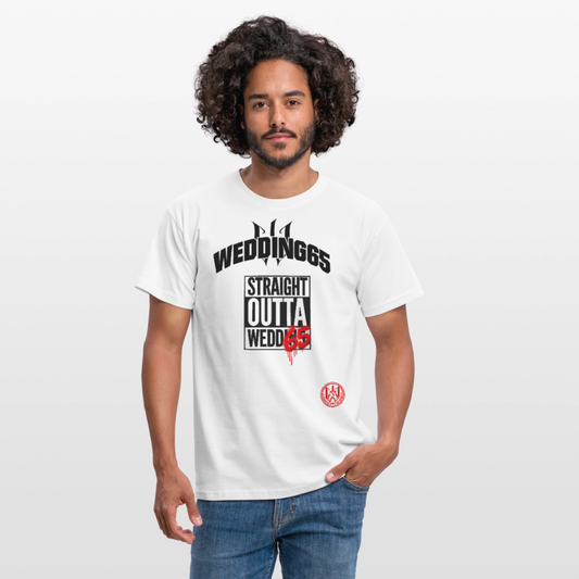 Straight Fill Wedding65 Männer T-Shirt - Weiß