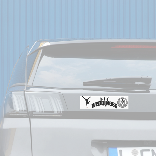 Wedding 65 Auto-Aufkleber - Mattweiß
