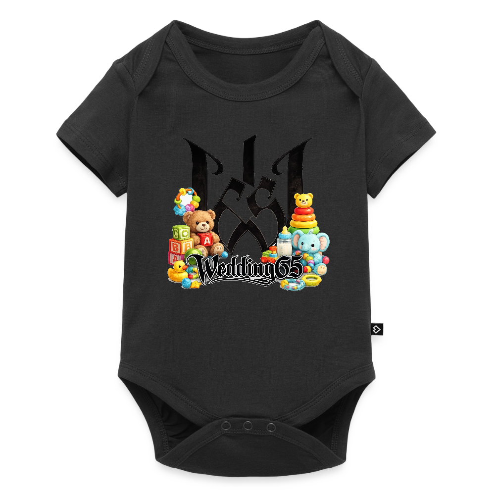 Wedding 65 Baby Bio-Kurzarm-Body - Schwarz