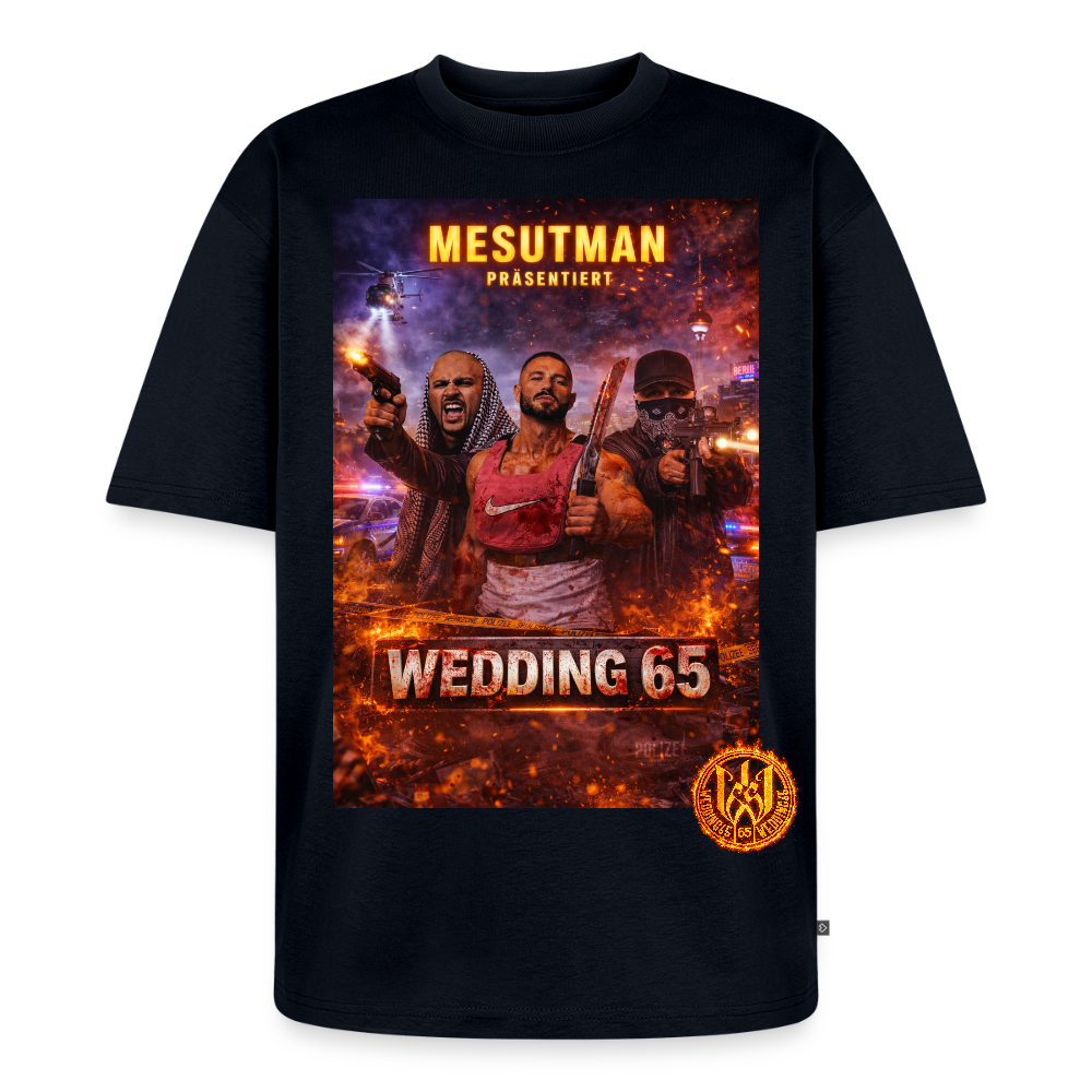 Mesutman Wedding 65 Premium Oversized Bio T-Shirt - Navy