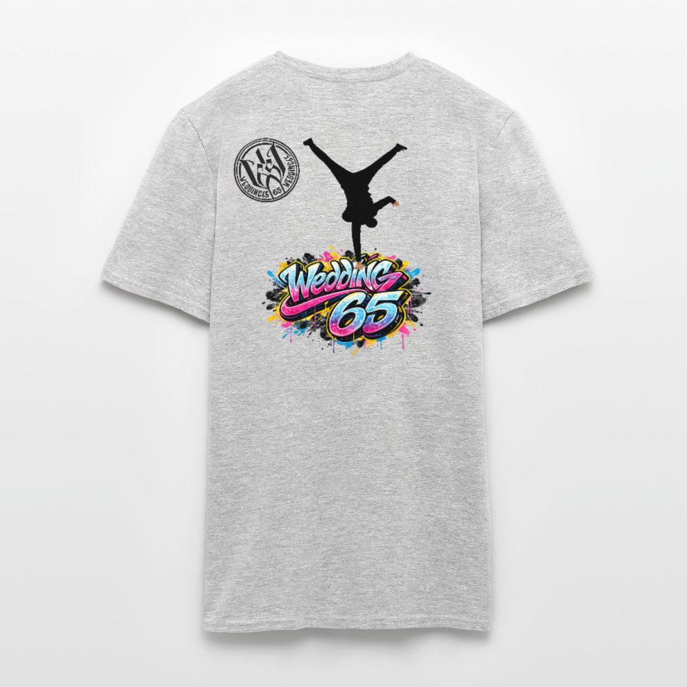 Männer Neon Wedding 65 T-Shirt - Grau meliert