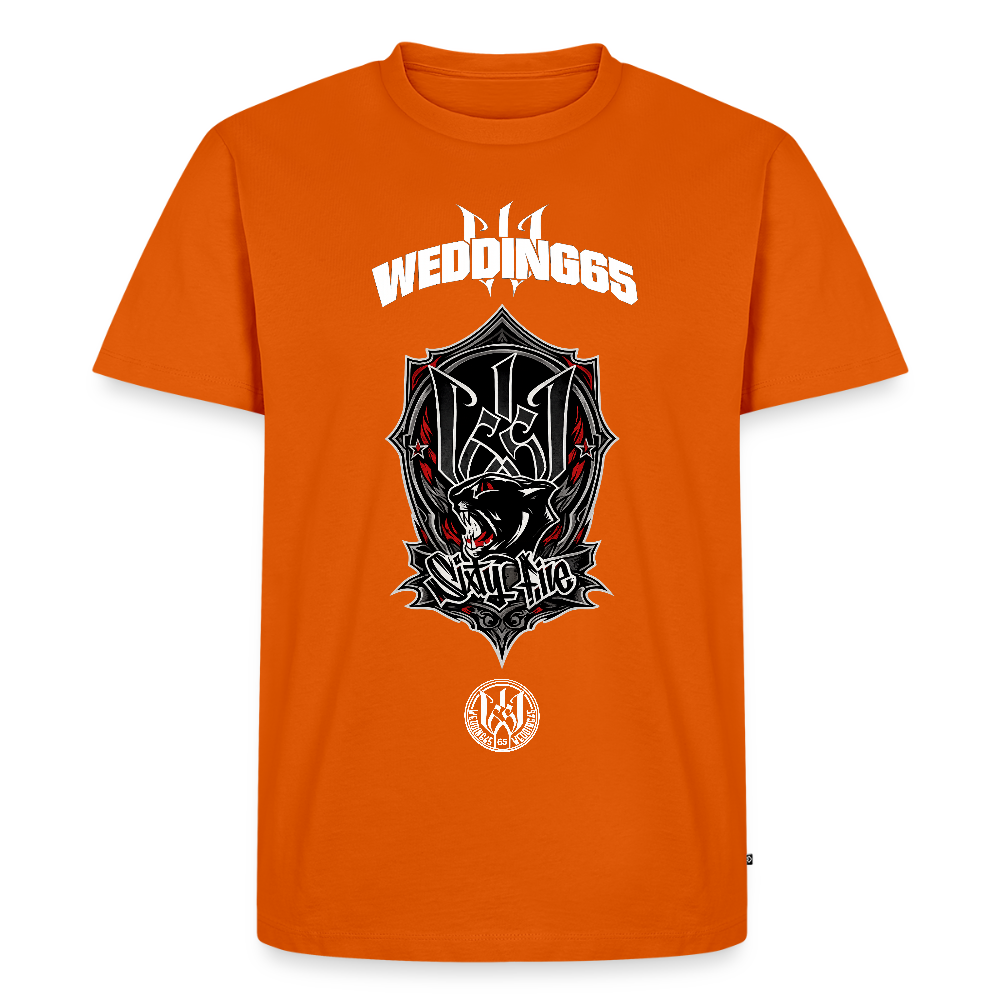 Red Panther Logo Wedding65 Männer Premium T-Shirt - Orange 