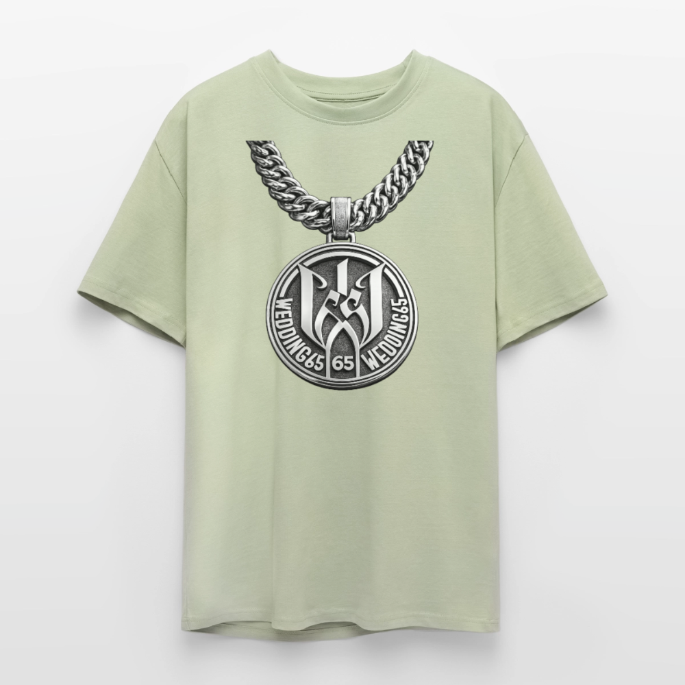 Wedding65 Kette Heavy Oversize T-Shirt - Leichtes Salbeigrün 
