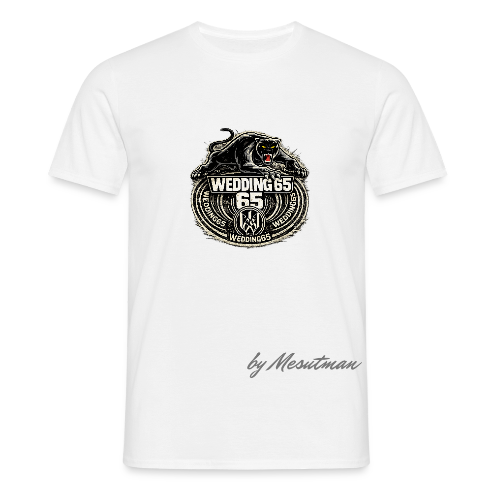 Panther Wedding65 Männer T-Shirt - Weiß