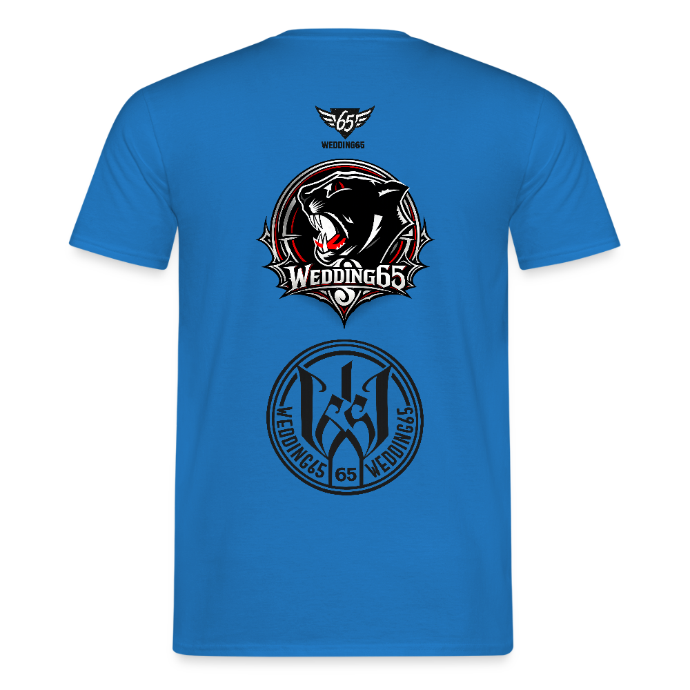 3 Logo's Wedding65 Männer T-Shirt - Royalblau