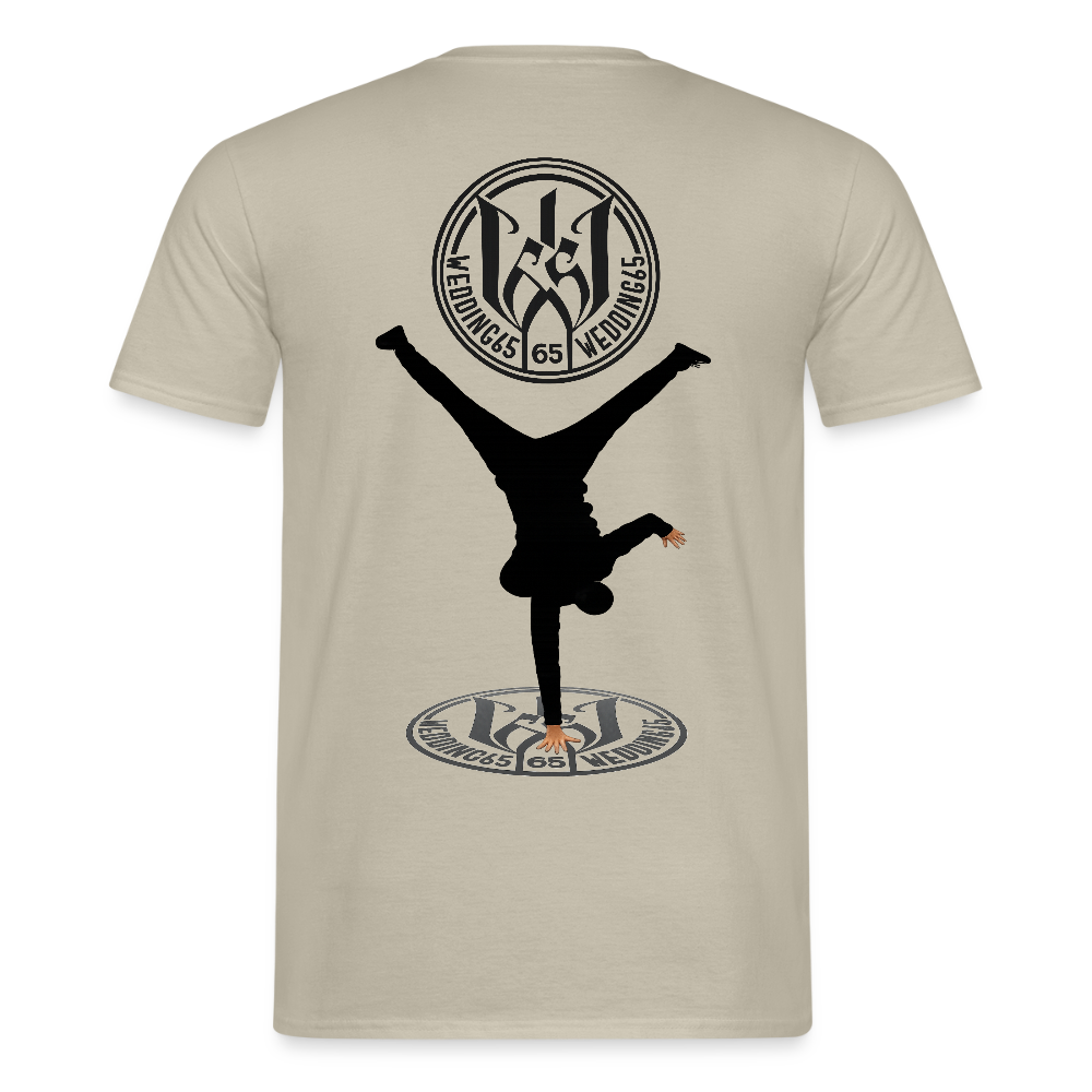 White Logo Breakdancer Mesutman Wedding65 Männer T-Shirt - Sandbeige
