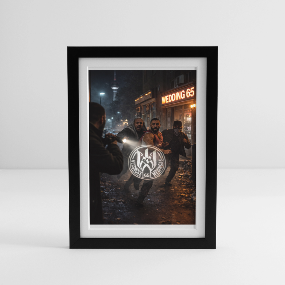 Gerahmtes Wedding 65 Poster (27 × 37 cm) - Schwarz