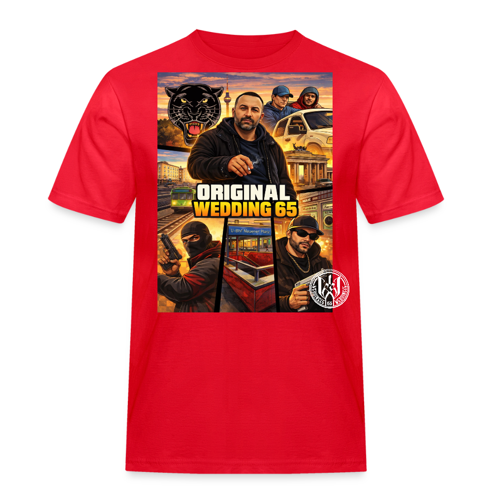 GTA Wedding65 Männer Streetwear T-Shirt - Rot