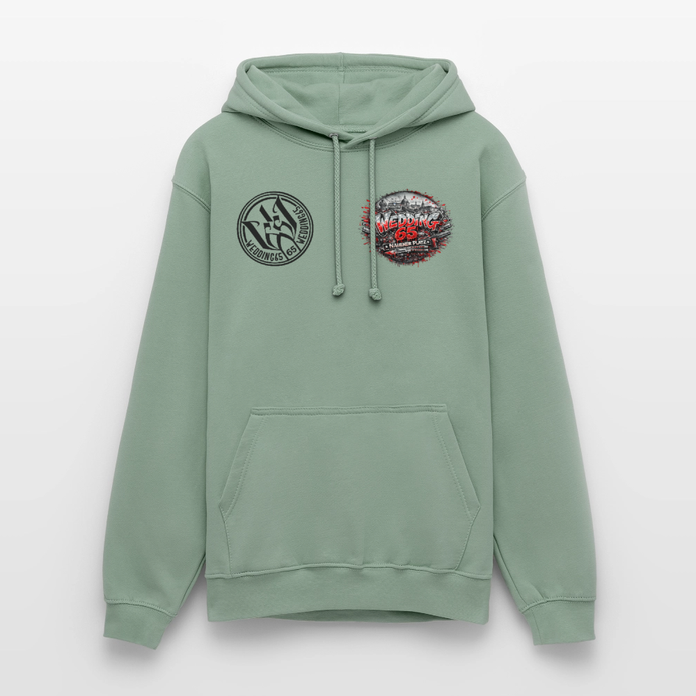 Berlin Wedding 65 Nauener Platz Unisex Hoodie - Graugrün