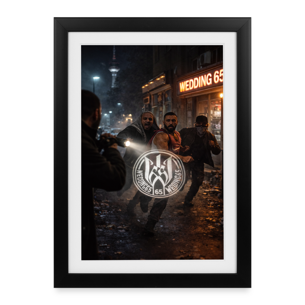 Gerahmtes Wedding 65 Poster (27 × 37 cm) - Schwarz