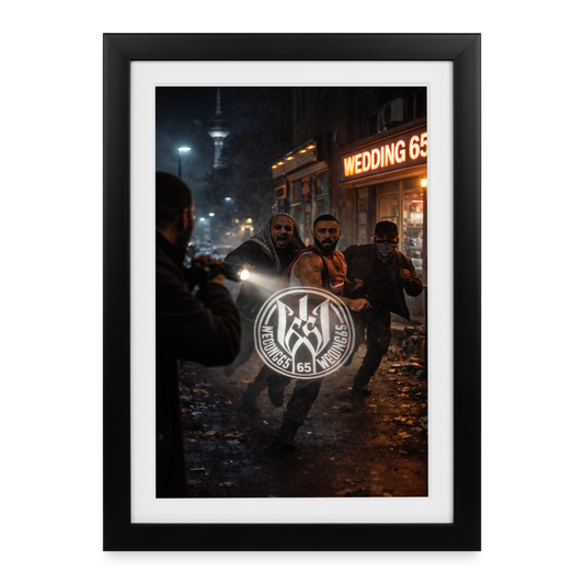 Gerahmtes Wedding 65 Poster (27 × 37 cm) - Schwarz