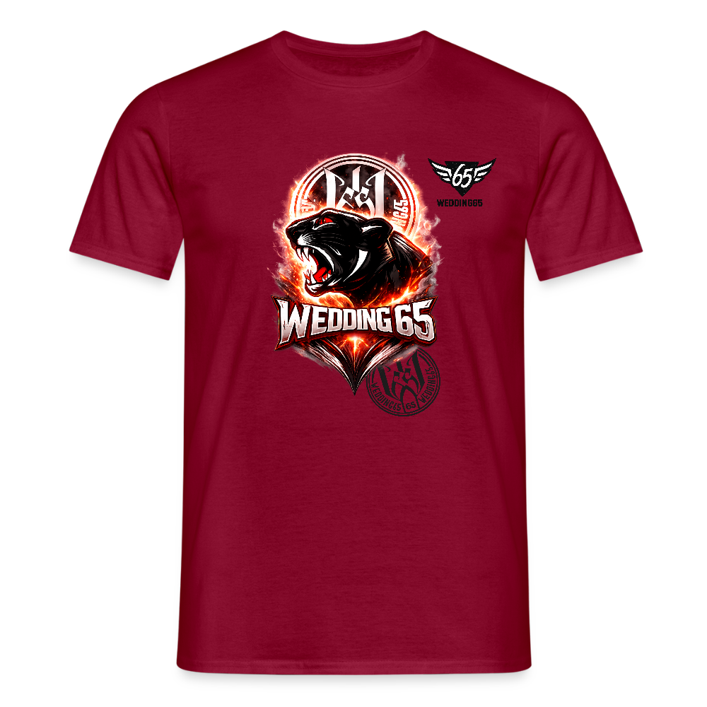 Fire Panther Wedding 65 Männer T-Shirt - Ziegelrot