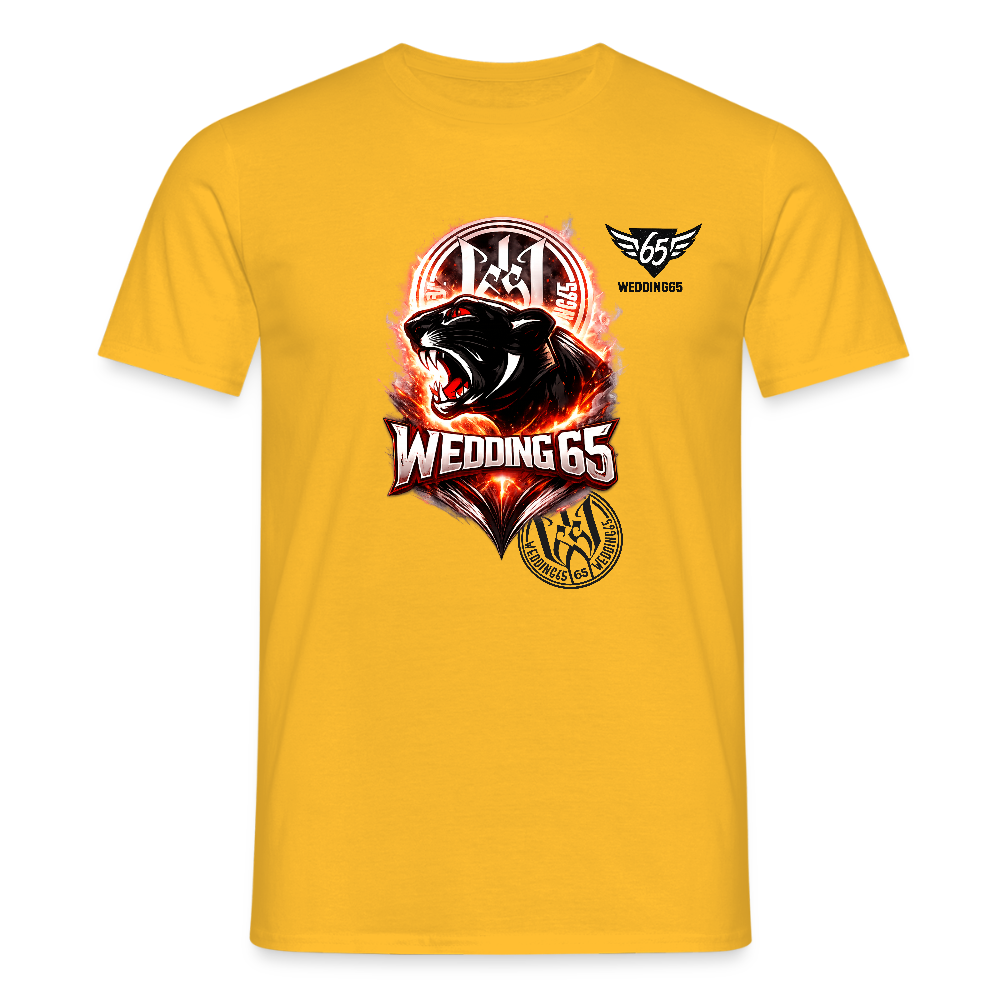 Fire Panther Wedding 65 Männer T-Shirt - Gelb