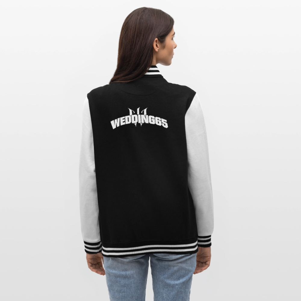 W65 Wedding65 College-Sweatjacke - Schwarz/Weiß