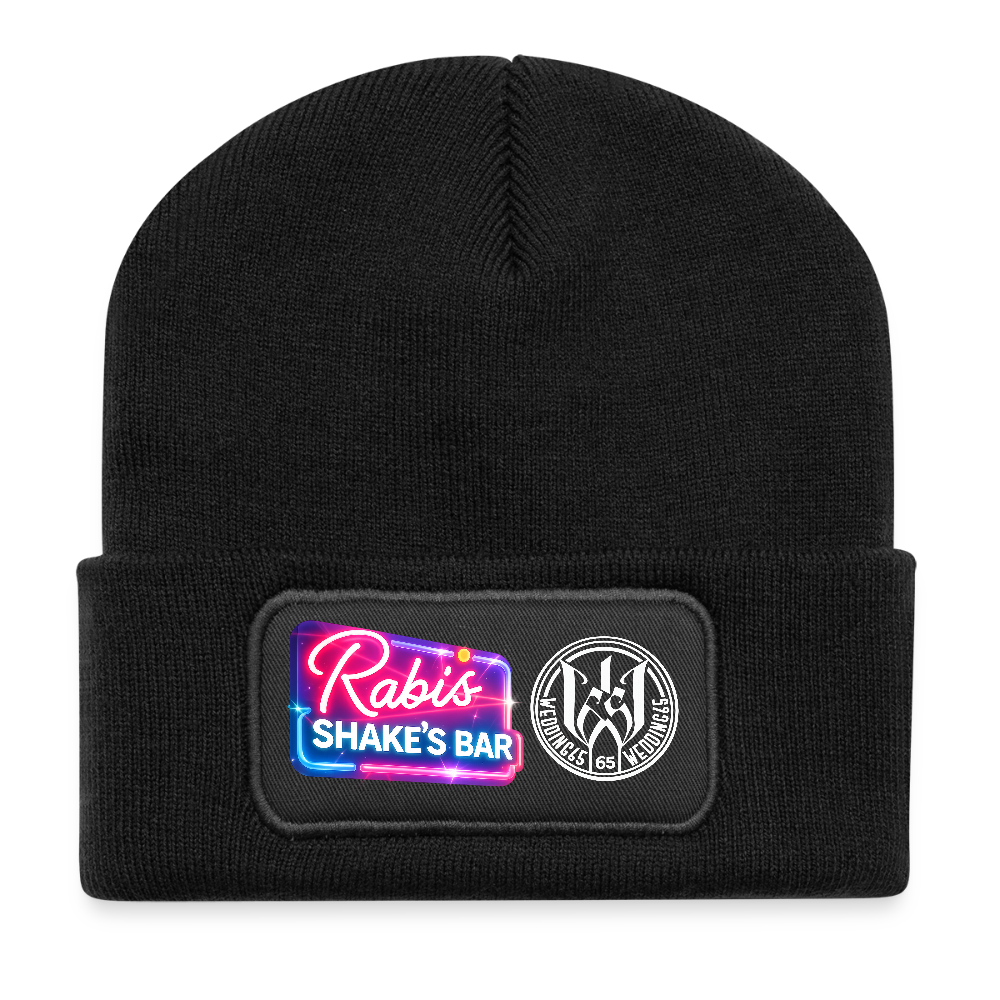 Wedding65 & Rabi65 Patch Beanie Mütze - Schwarz
