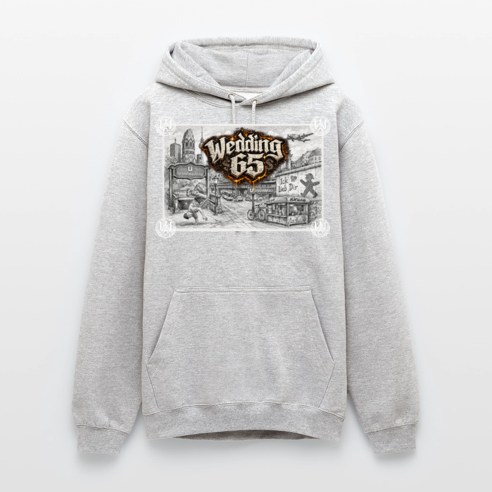 Berlin City Wedding65 Unisex Hoodie - Hellgrau meliert