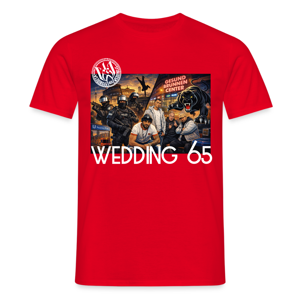 Gang Shirt Gesundbrunnen Wedding 65 Männer T-Shirt - Rot