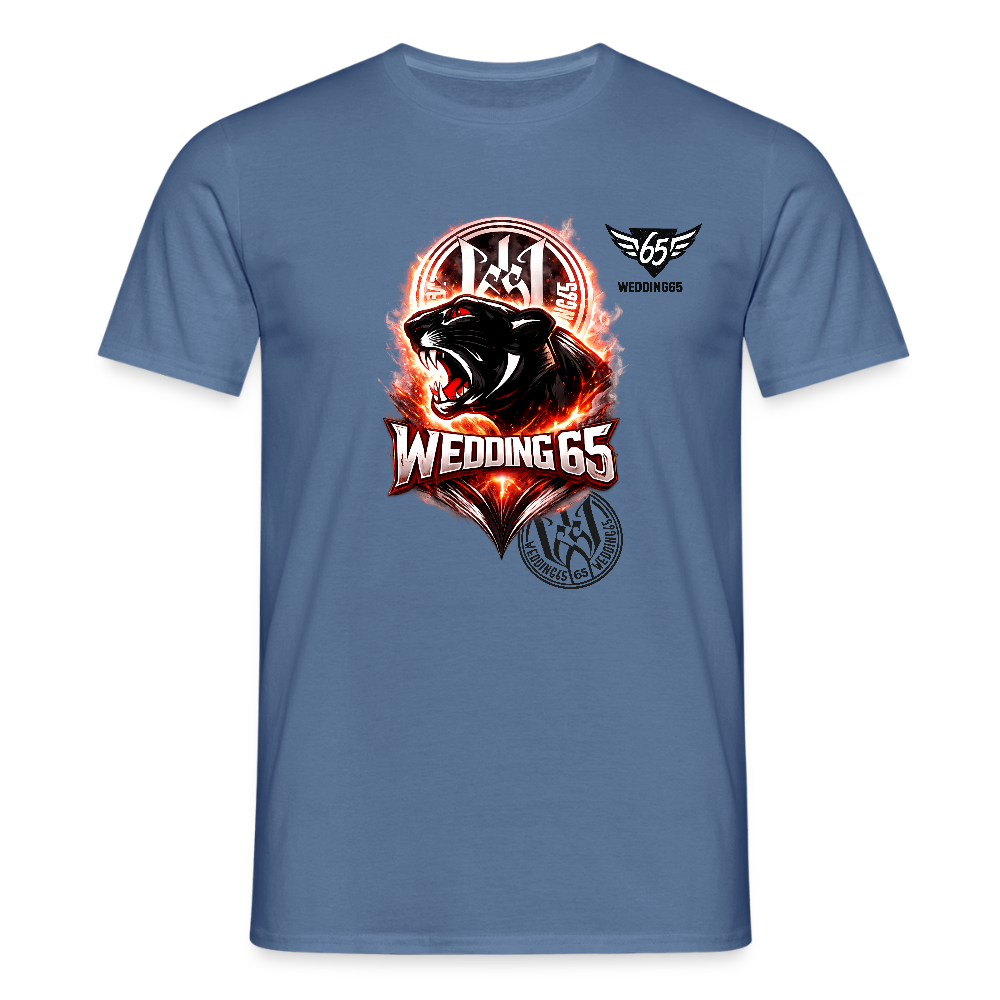 Fire Panther Wedding 65 Männer T-Shirt - Taubenblau 