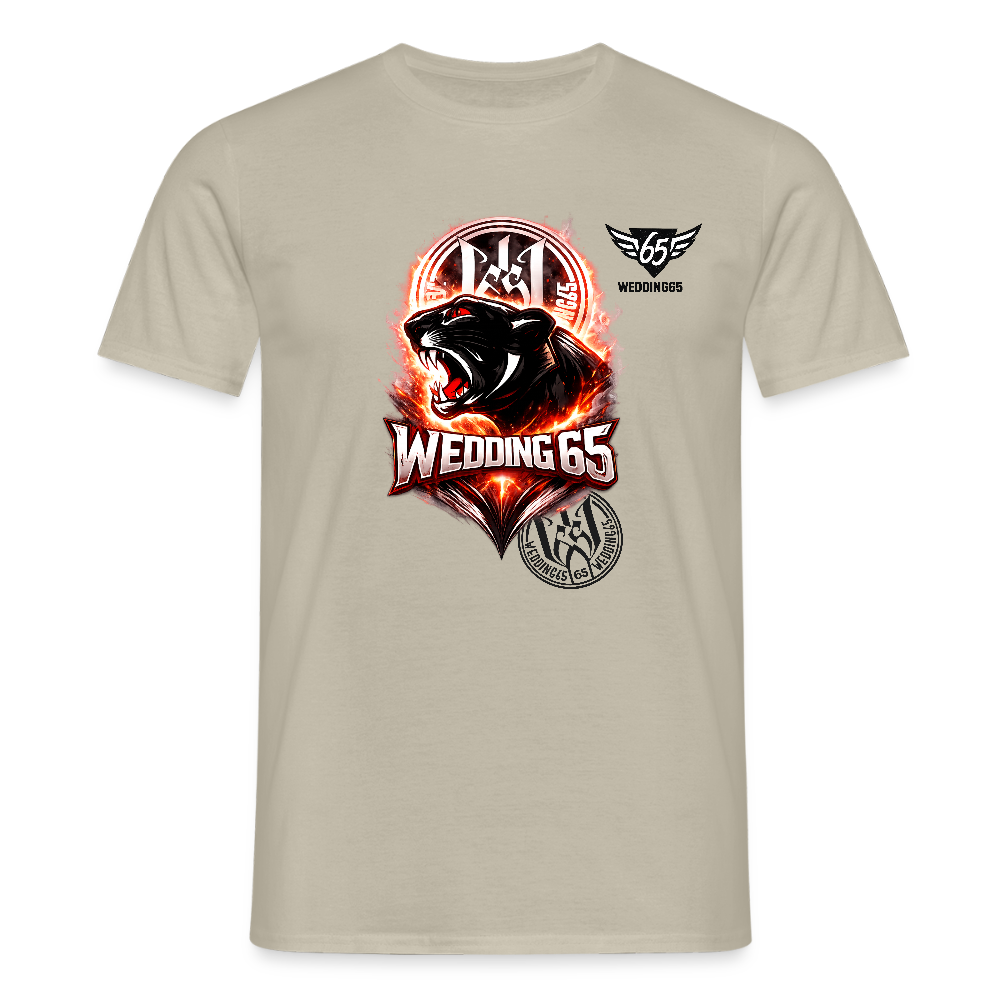 Fire Panther Wedding 65 Männer T-Shirt - Sandbeige