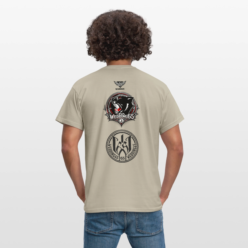 3 Logo's Wedding65 Männer T-Shirt - Sandbeige